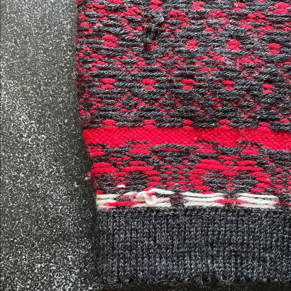 Dale of Norway Red, Black & White Nordic Cowl Sweater - Picture 14 of 15